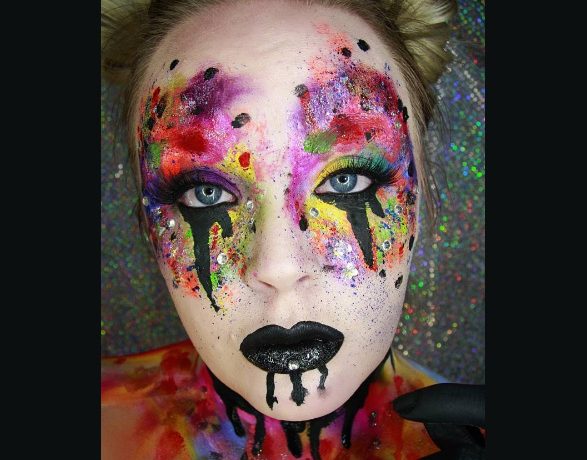 A Paint-Splatter Makeup Masterpiece